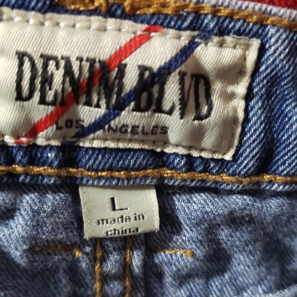 DENIM BLUD LOS ÁNGELES MINI JEAN SKIRT SZ LARGE - Picture 6 of 6